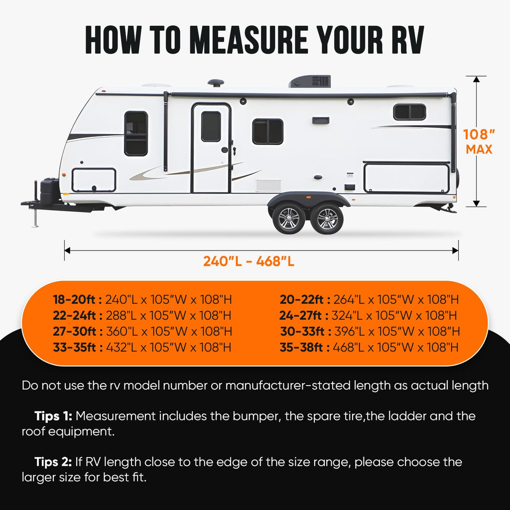 Heavy Duty RV Cover Fits 27-30ft Travel Trailers P28136