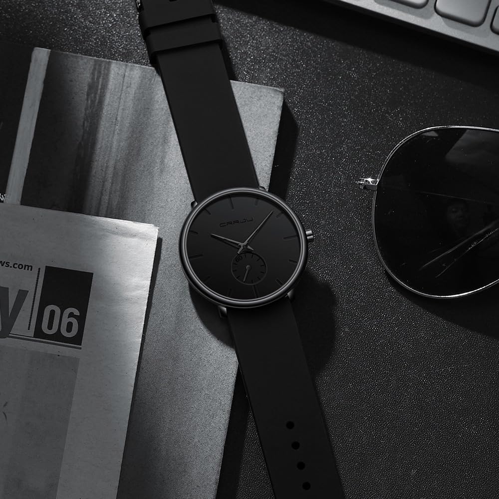 Waterproof Quartz Ultra Thin Wristwatches with Silicone Band M9291