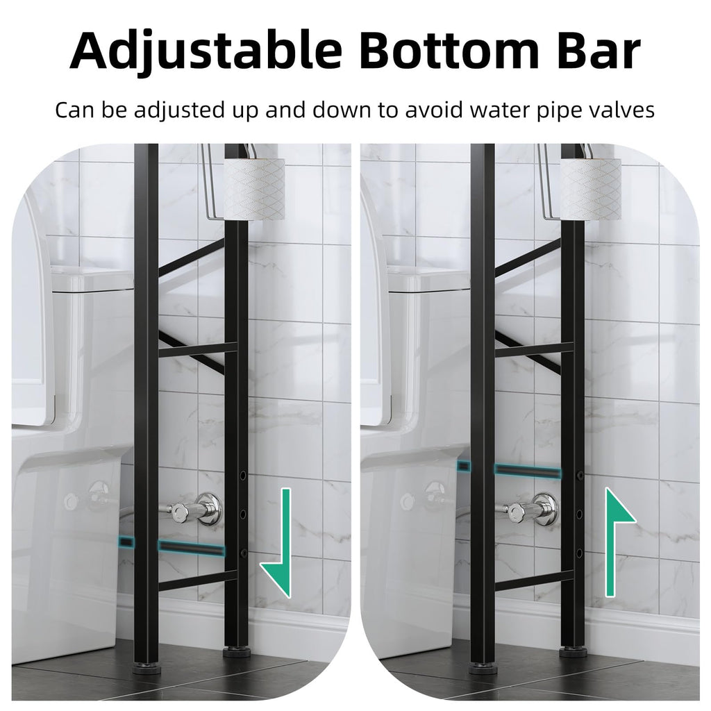 3-Tier Over The Toilet Storage Rack with Drain Basket U355617