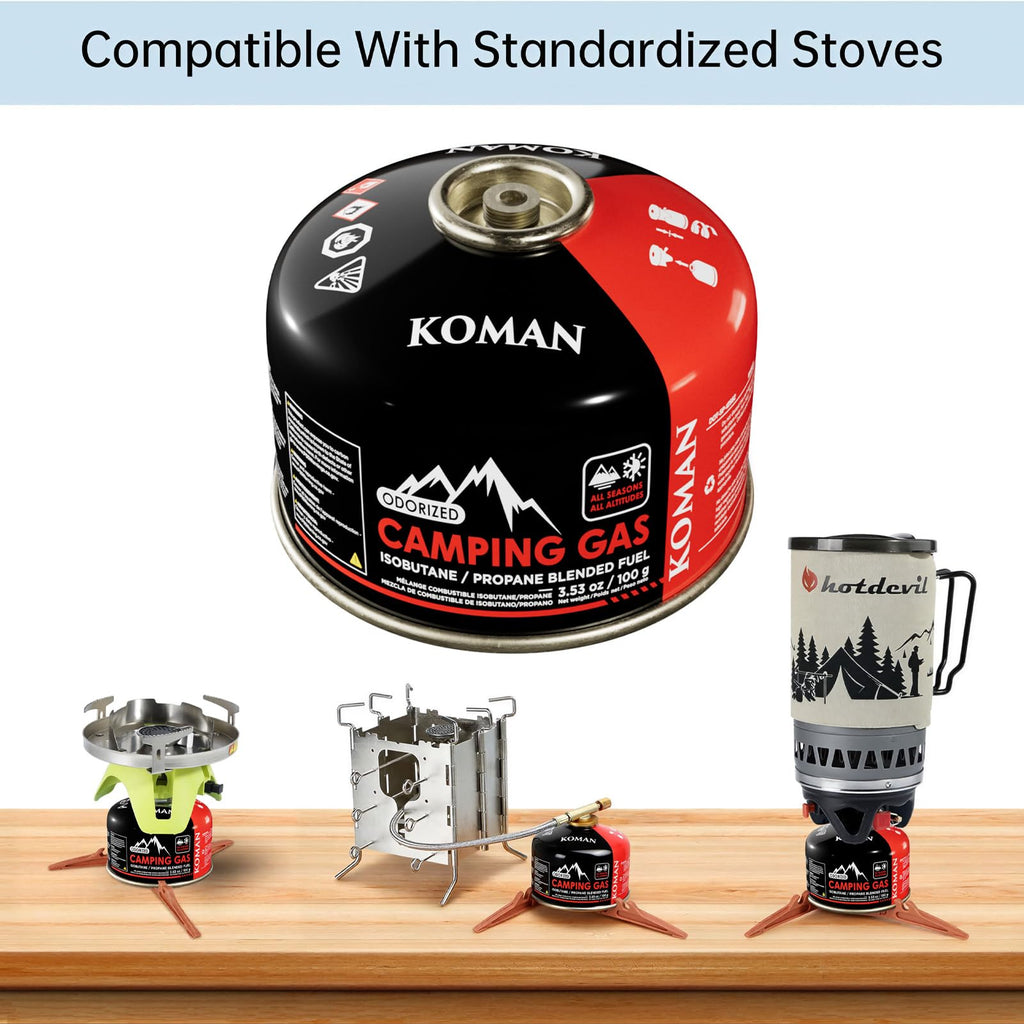 Isobutane Butane Propane Blend Camping Fuel Canister 4 Pack O371851