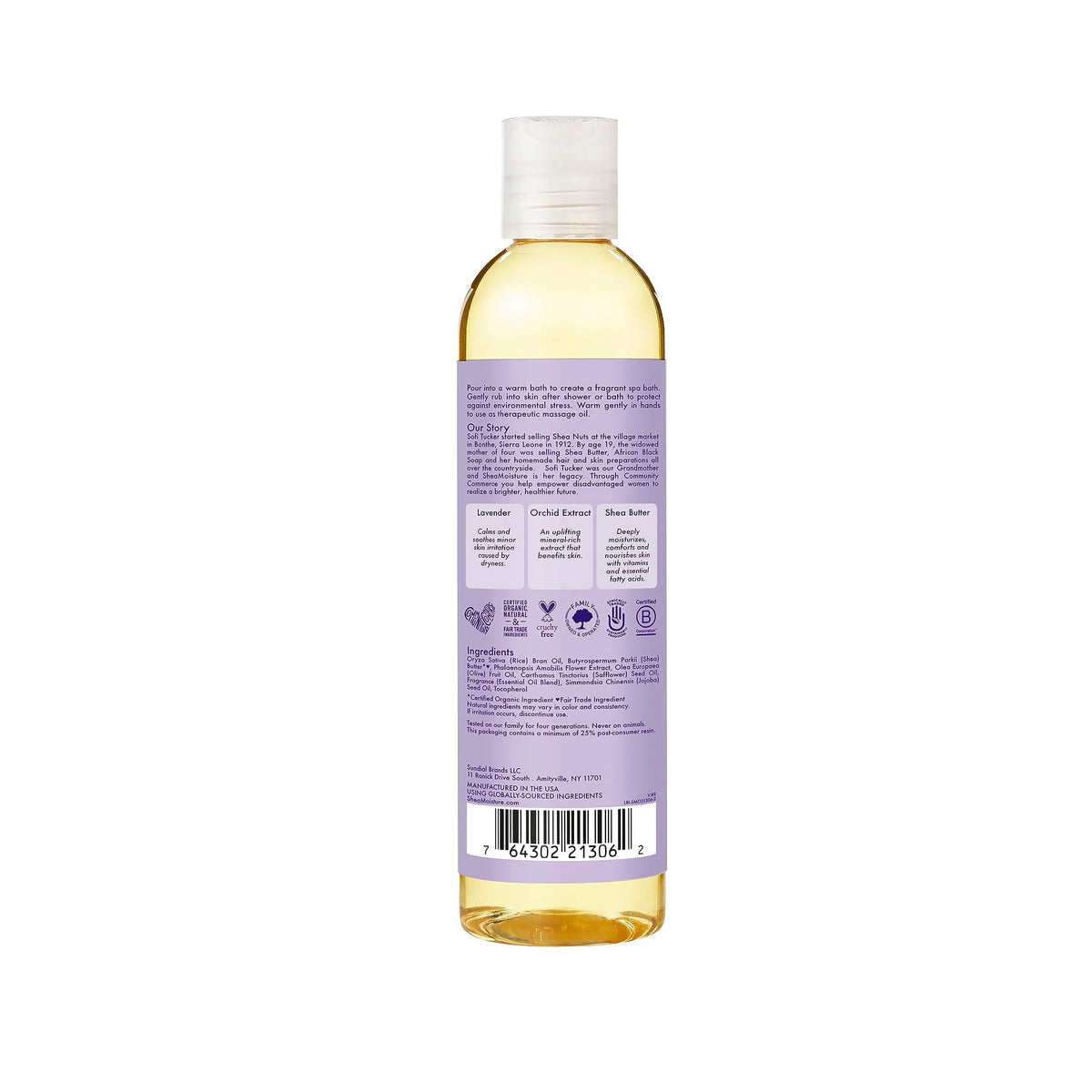 Lavender Wild Orchid Calming Bath Body Massage Oil 8 oz V428