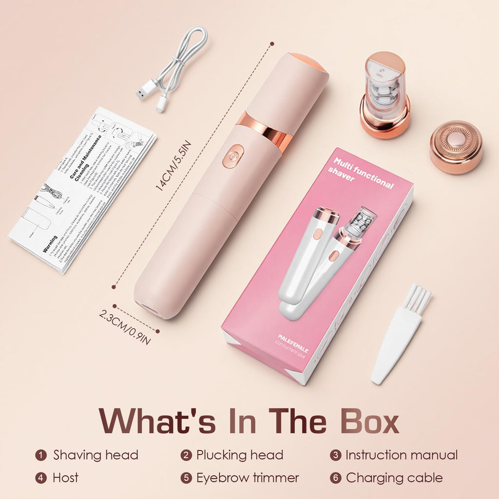 Women 2-in-1 Rechargeable Electric Shaver (Pink) Z68599