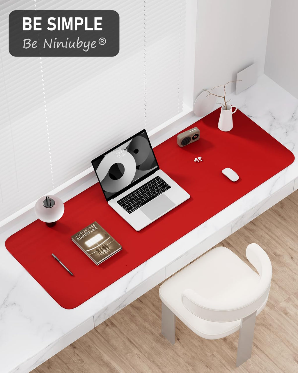Bright Red Desk Pad I18477