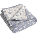 Blue Muslin Toddler Blanket M1169