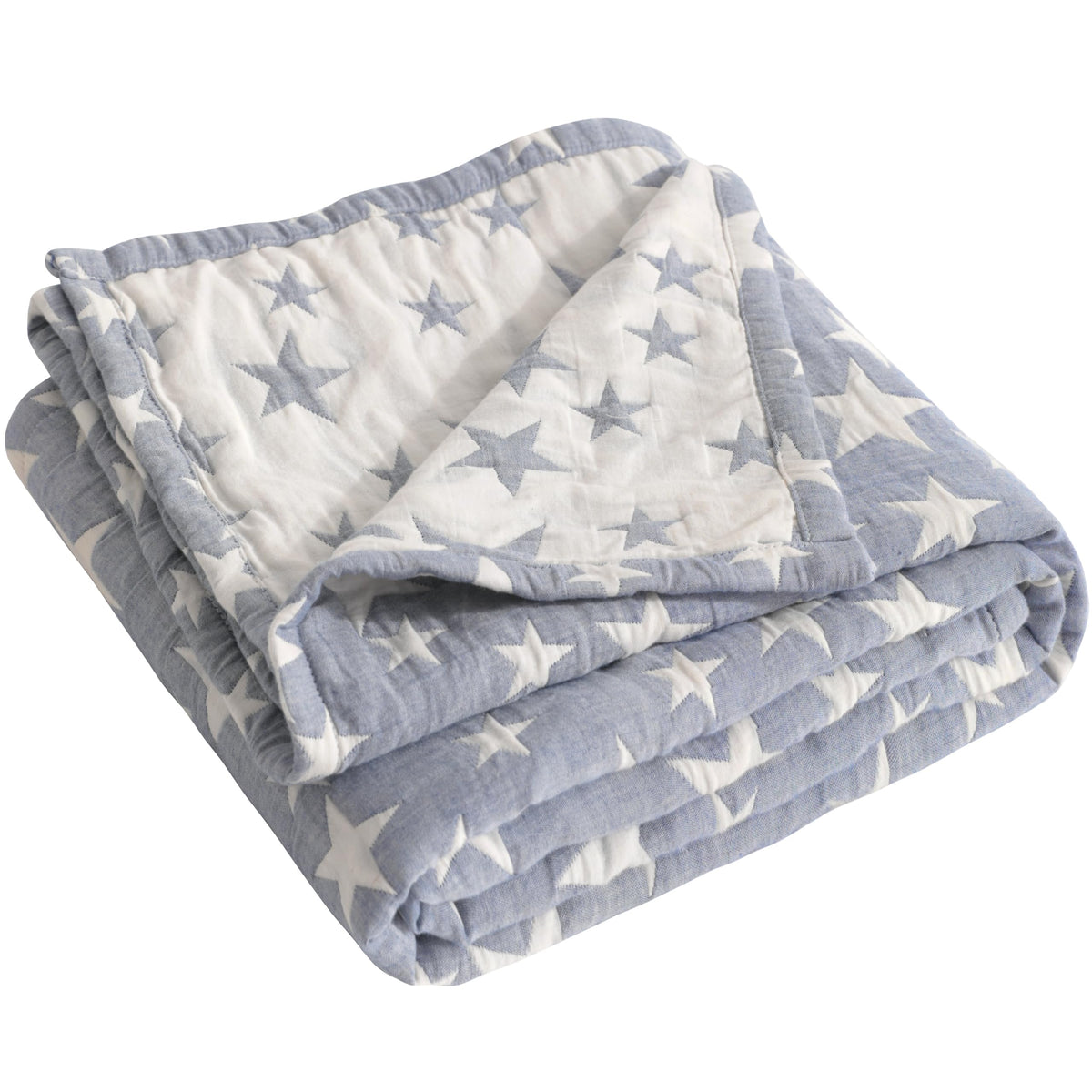 Blue Muslin Toddler Blanket M1169