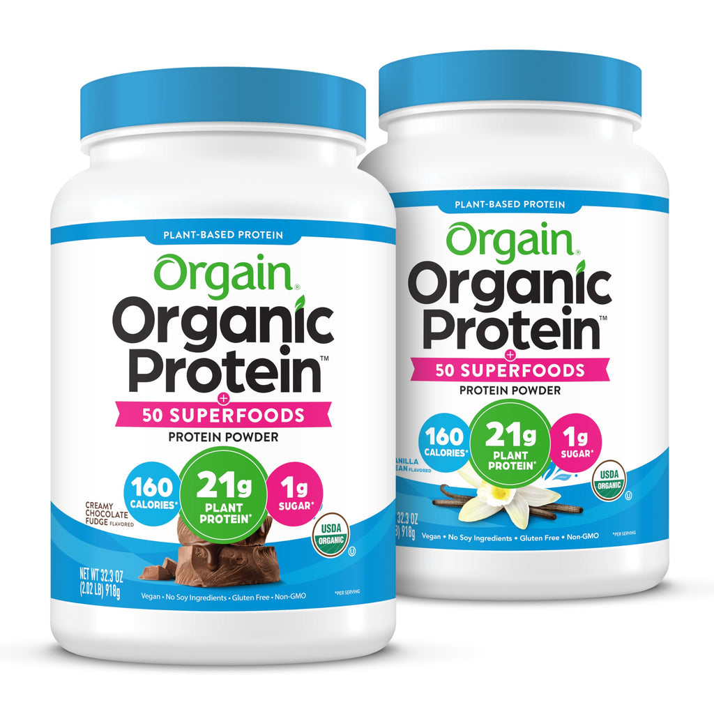 Organic Vegan Protein + 50 Superfoods Powder, 21g Plant Based Protein, 2.02 lb B439913