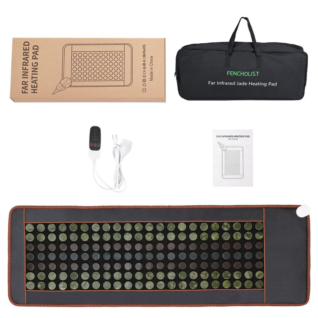Far Infrared Jade and Tourmaline Electric Heating Pad 72" X 24" S7661