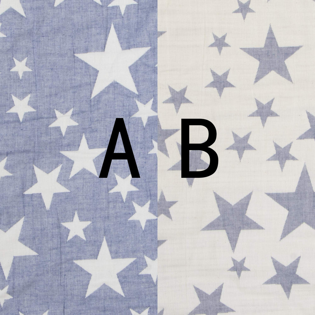 Blue Muslin Toddler Blanket M1169