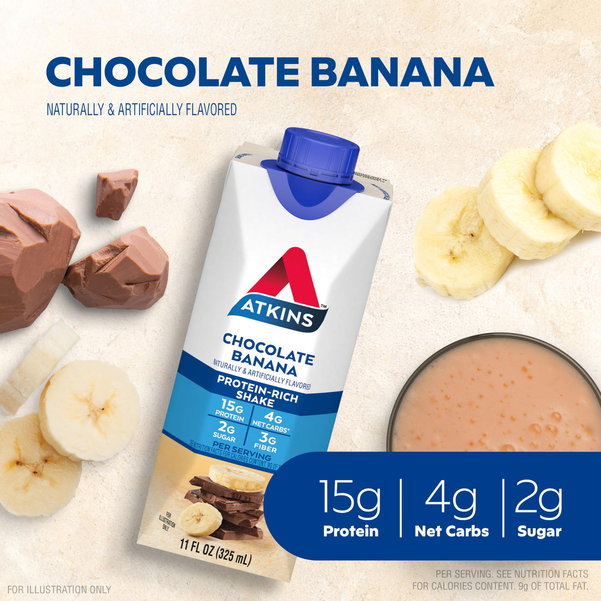 Chocolate Banana & Creamy Vanilla Protein Shake, 12 Count S982385