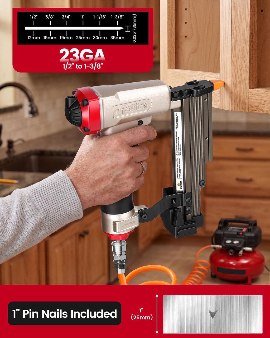23 Gauge Pneumatic Pin Nailer K182