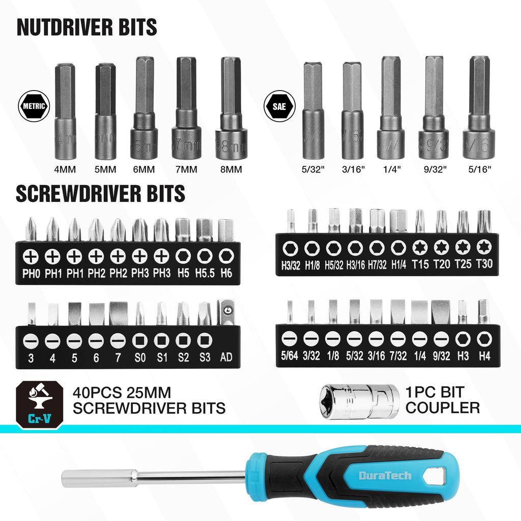 121-Piece Mechanics Tool Kit with Carrying Tool Box B4147