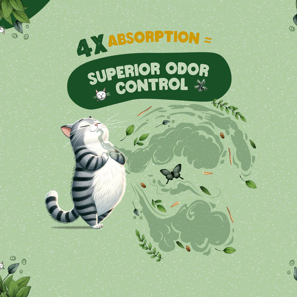 Natural Soft Wood Cat Litter Set of 2 N299329