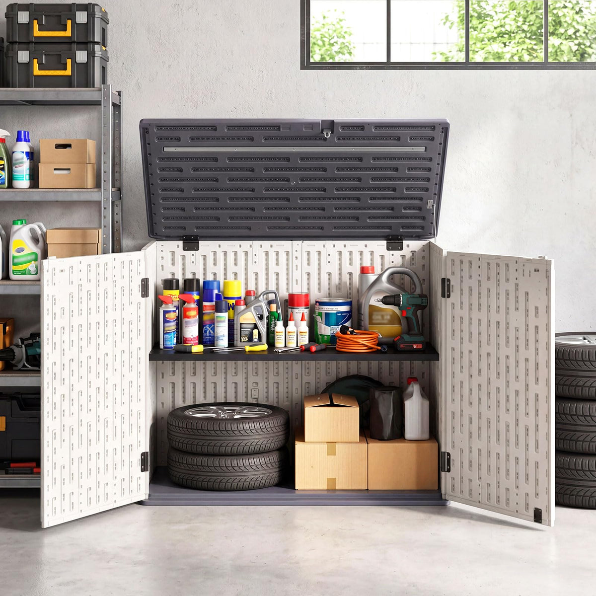 20 Cu.Ft Outdoor Storage Cabinet with Adjustable Shelf S104000