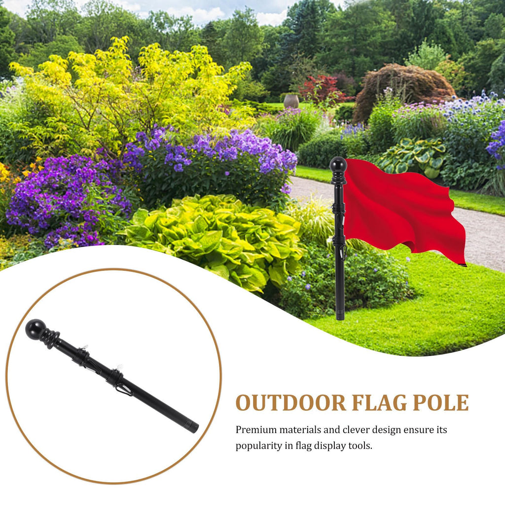 Black Rotating Flagpole Assembly with Base D104