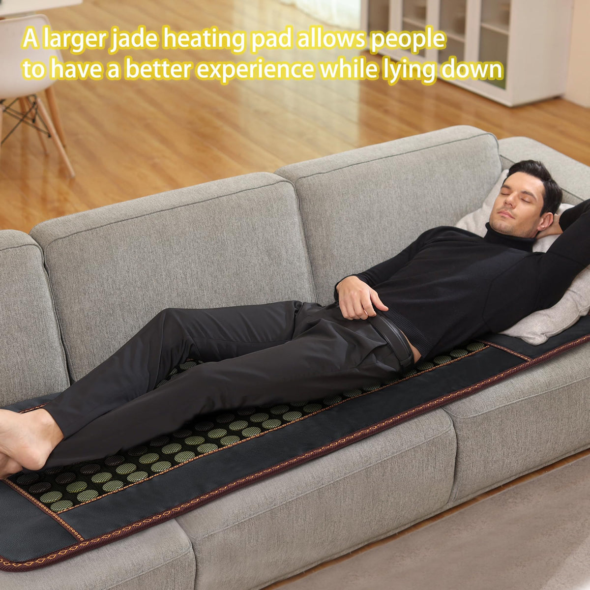 Far Infrared Jade and Tourmaline Electric Heating Pad 72" X 24" S7661