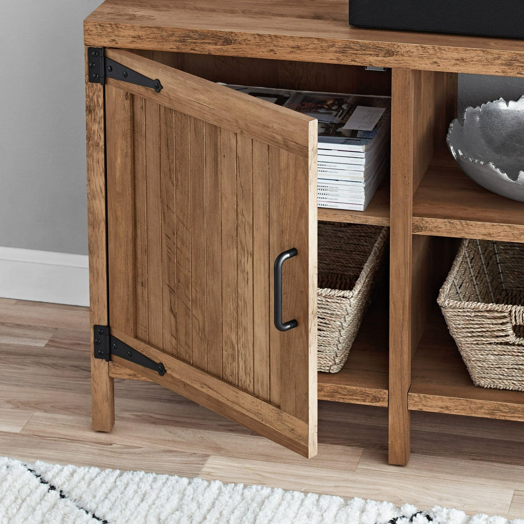 Rustic 70 in TV Stand with 2 Storage Cabinets F4547