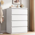 White 4 Drawer Wood Dresser W2968