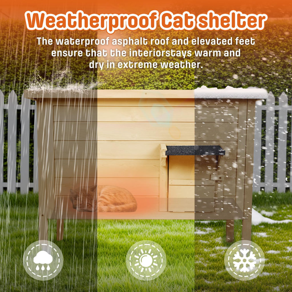 Large Insulated Weatherproof Outdoor Cat House C829790