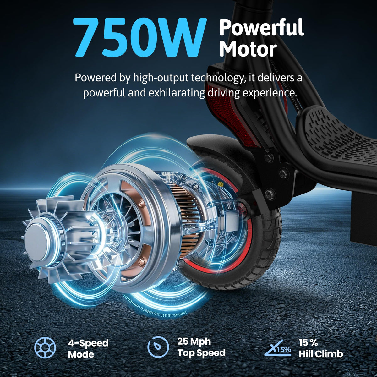 500W Electric Scooter with 10" Tires I729