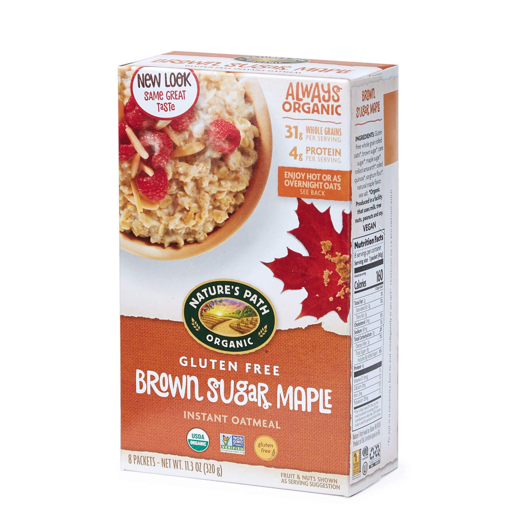 Organic Gluten Free Brown Sugar Maple Instant Oatmeal 32 Packet C941