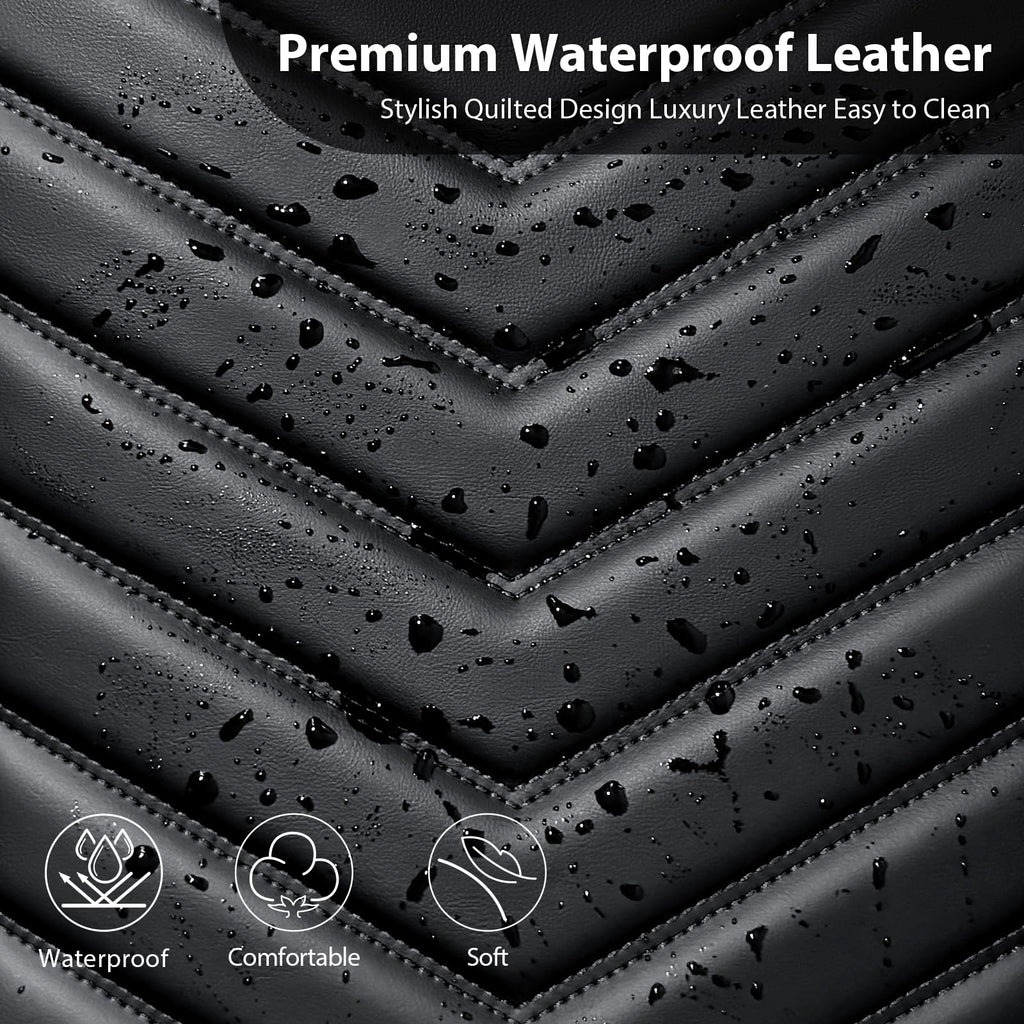 3D Foam Faux Leather Seat Covers Full Set D709419