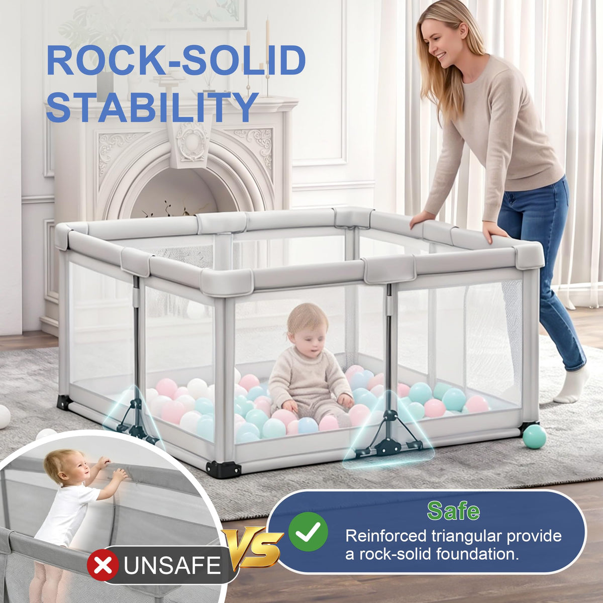 Foldable Baby Playpen J831