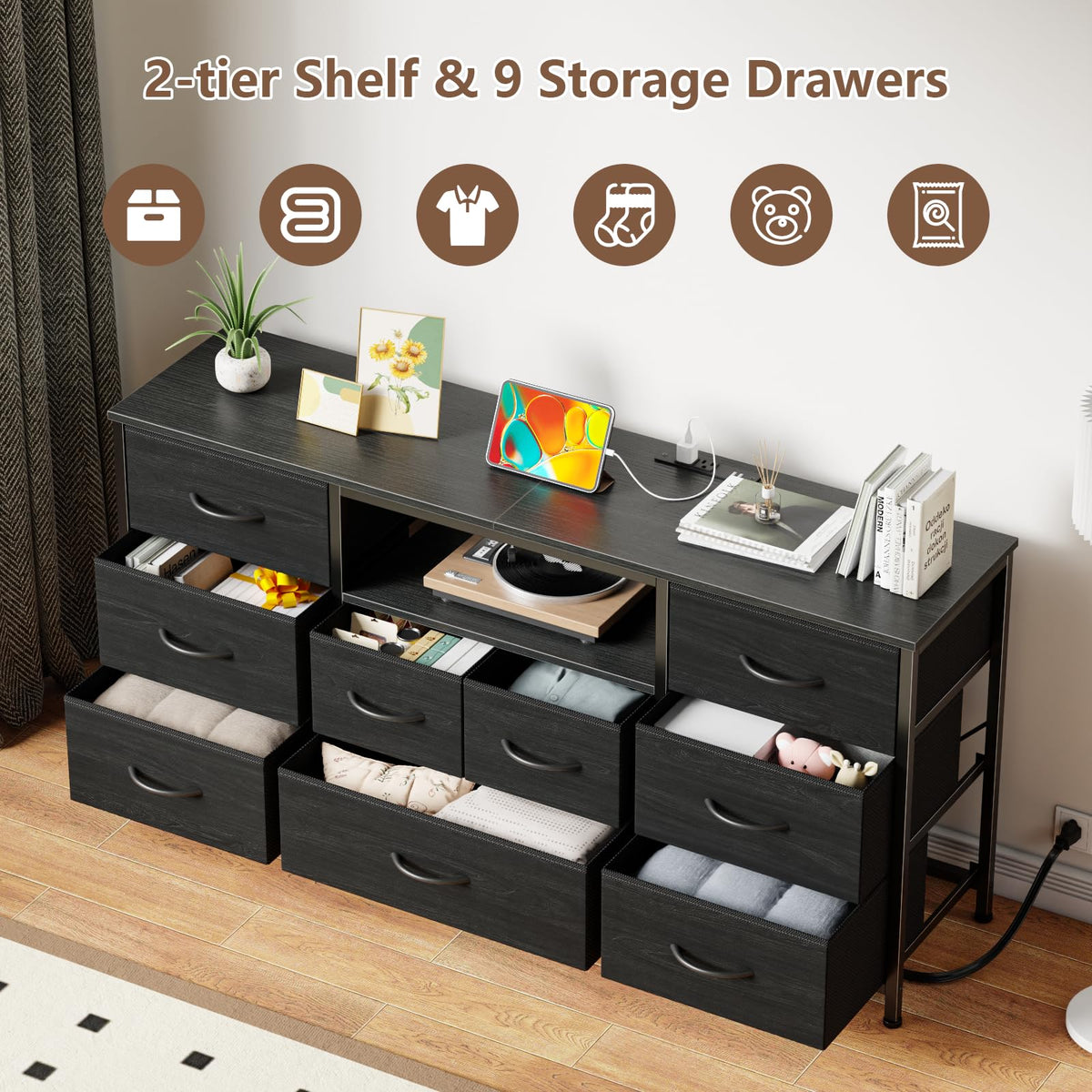 55" 9 Drawer Dresser A9672
