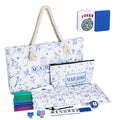 166 Blue Mahjong Tile Set with Bag and 4 All-in-One Rack/Pushers C5028