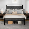 Full Size Upholstered Bed Frame Grey I14125