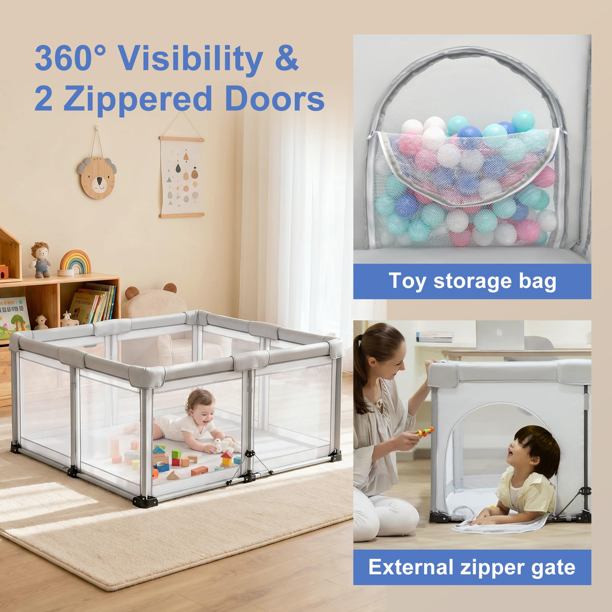 Foldable Baby Playpen J831