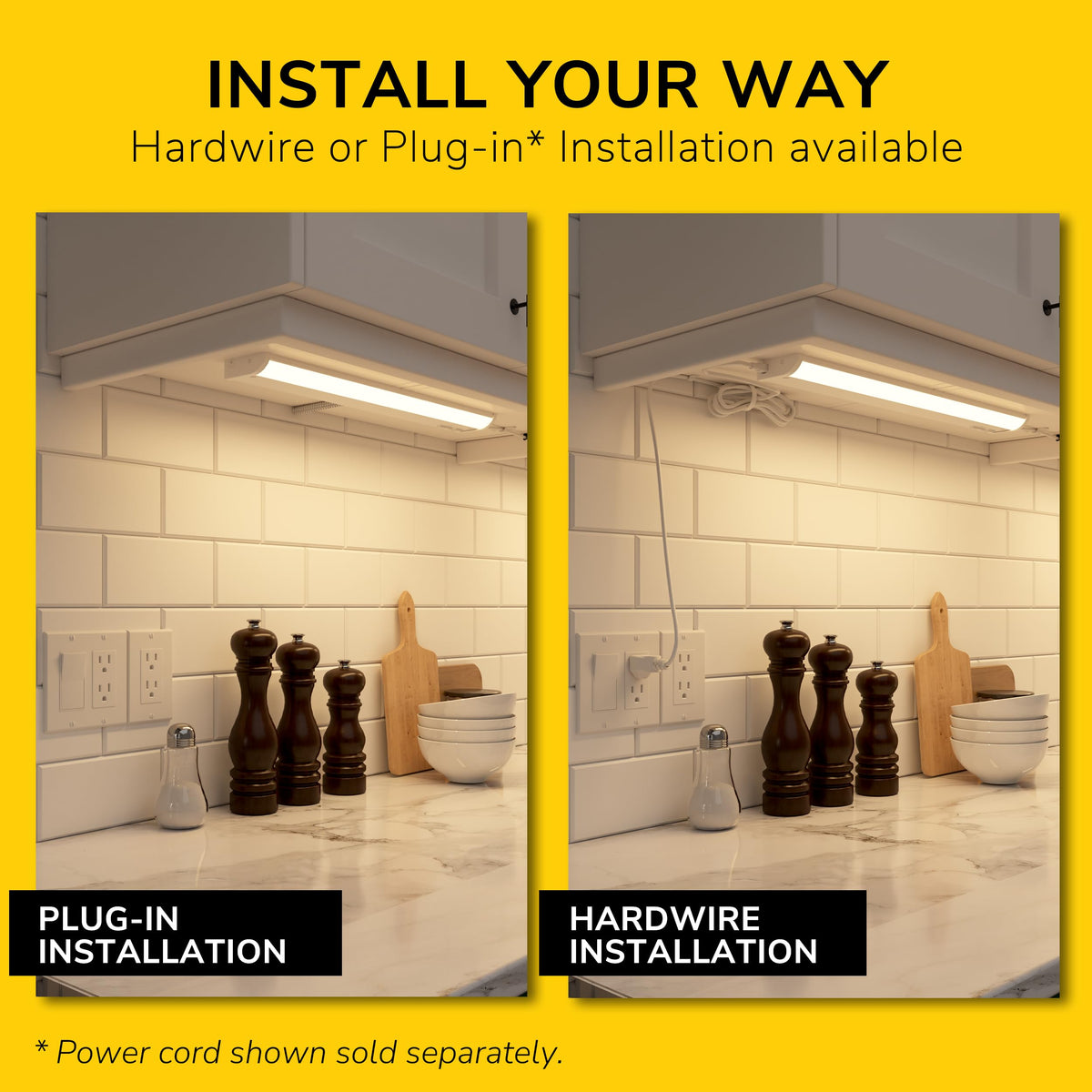 24-Inch LED Under Cabinet Light, 5-CCT Selectable, Dimmable, White O111676