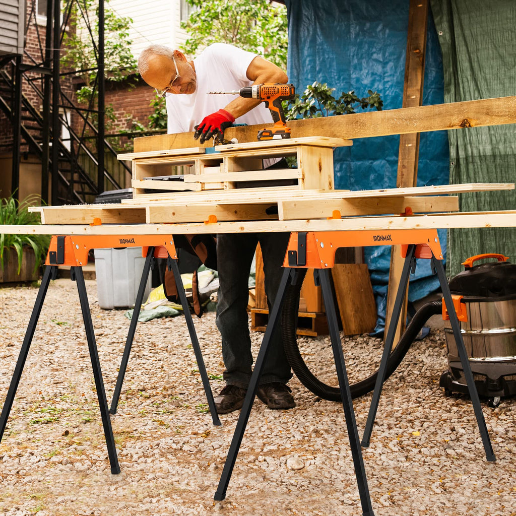 2 Pack Portable Foldable Saw Horses J69005