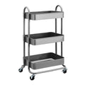 3-Tier Rolling Kitchen Cart with Lockable Wheels Y136