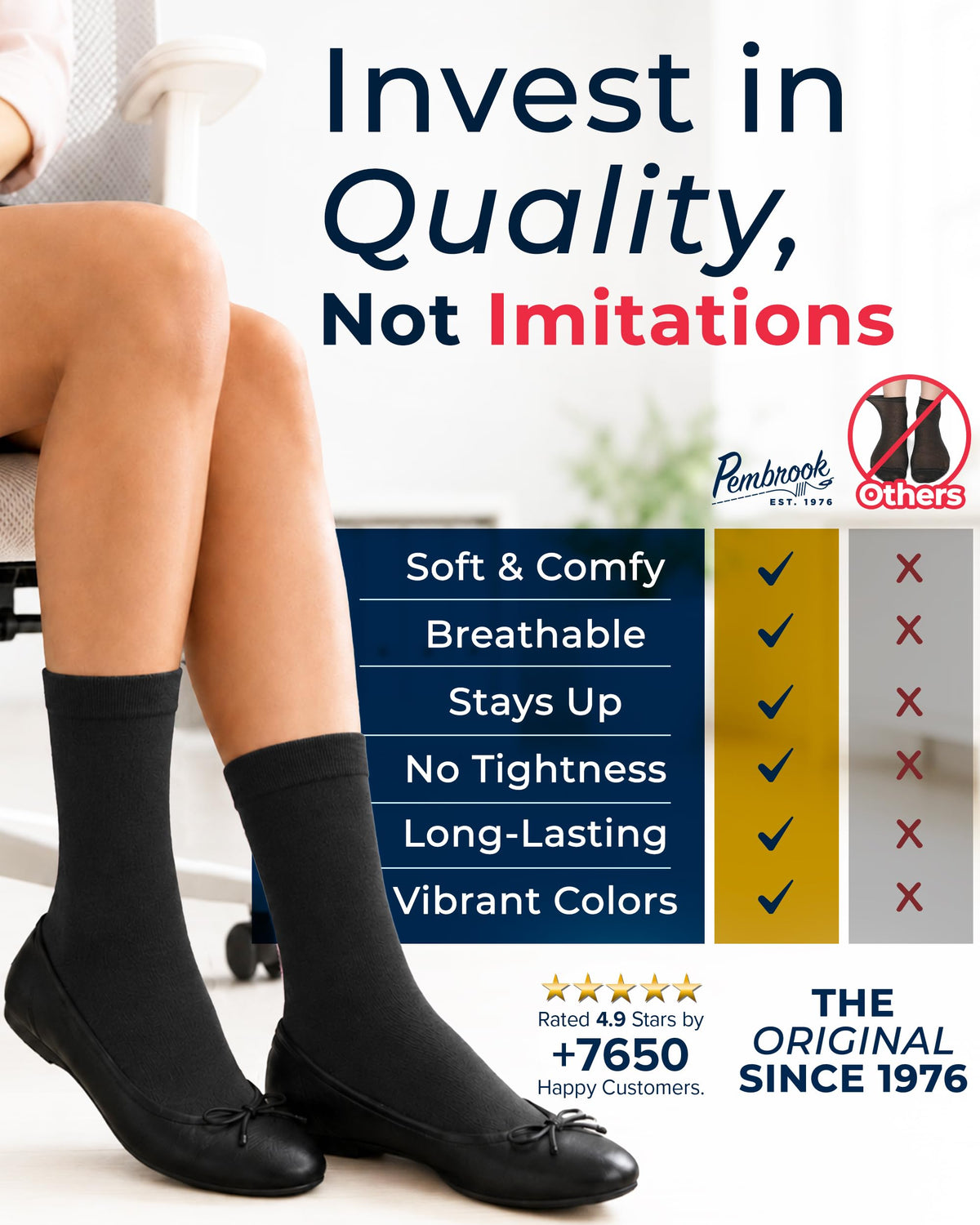 Bamboo Viscose Crew Dress Socks Women 4 Pairs T219