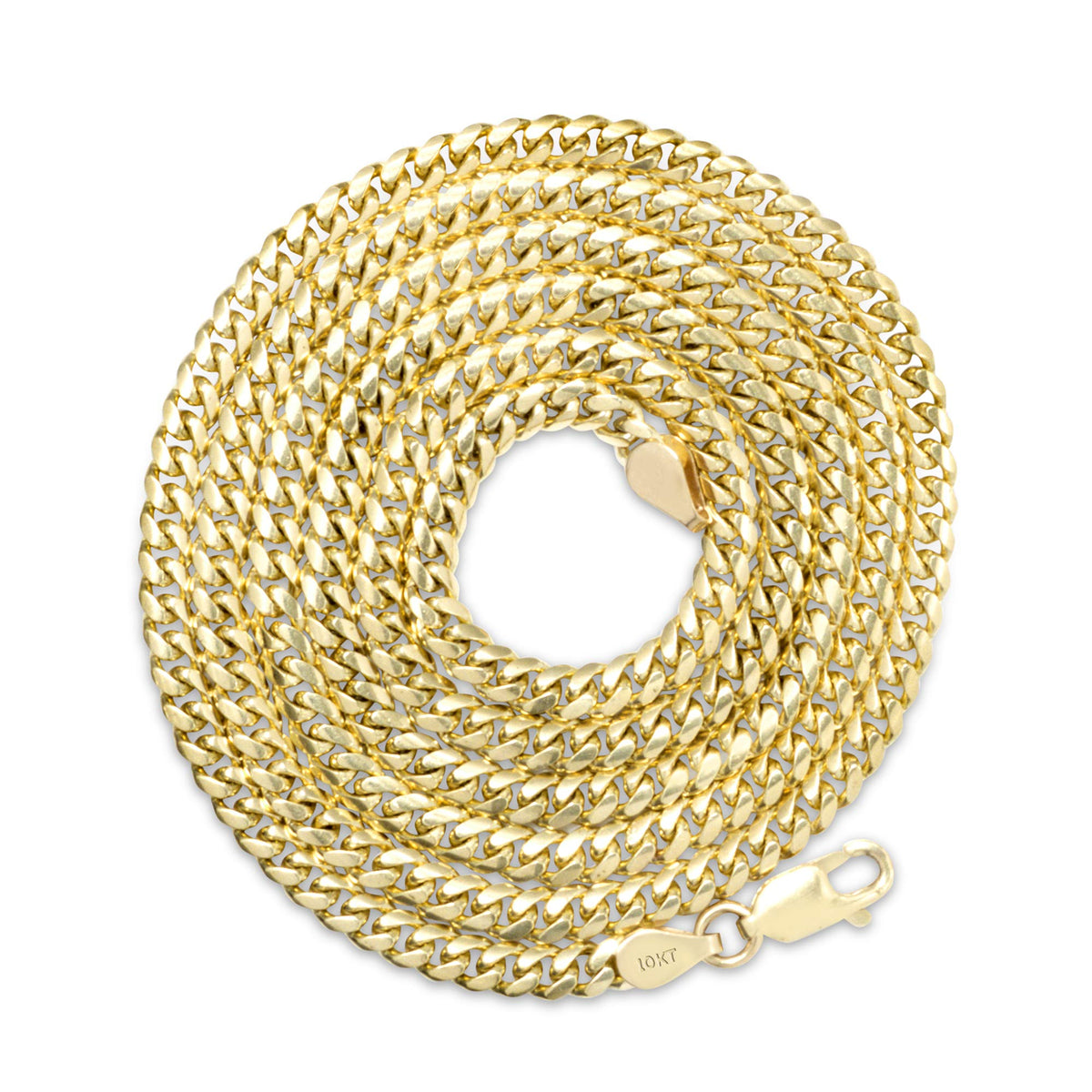 10k Yellow Gold Cuban Link Chain Necklace Y334