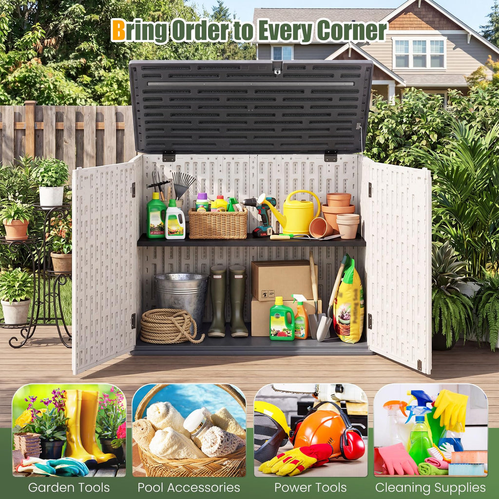 20 Cu.Ft Outdoor Storage Cabinet with Adjustable Shelf S104000