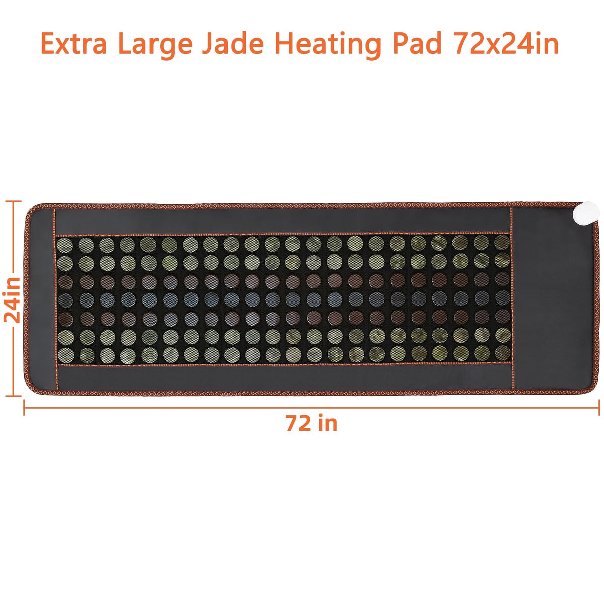 Far Infrared Jade and Tourmaline Electric Heating Pad 72" X 24" S7661