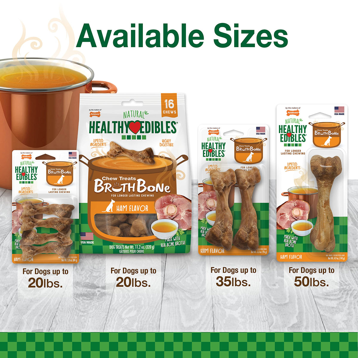 Large Ham Flavor Dog Treats T396947