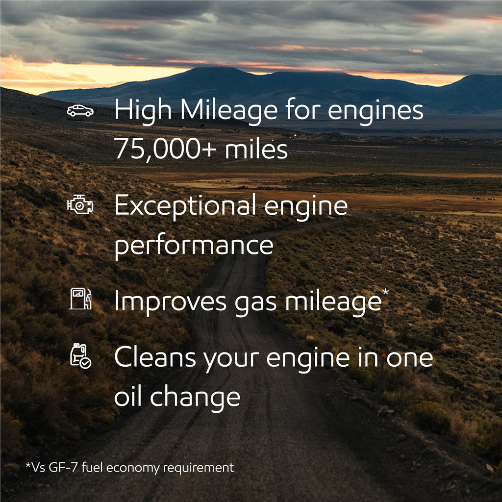 5W-30 Full Synthetic High Mileage Oil 6 Pack W2147