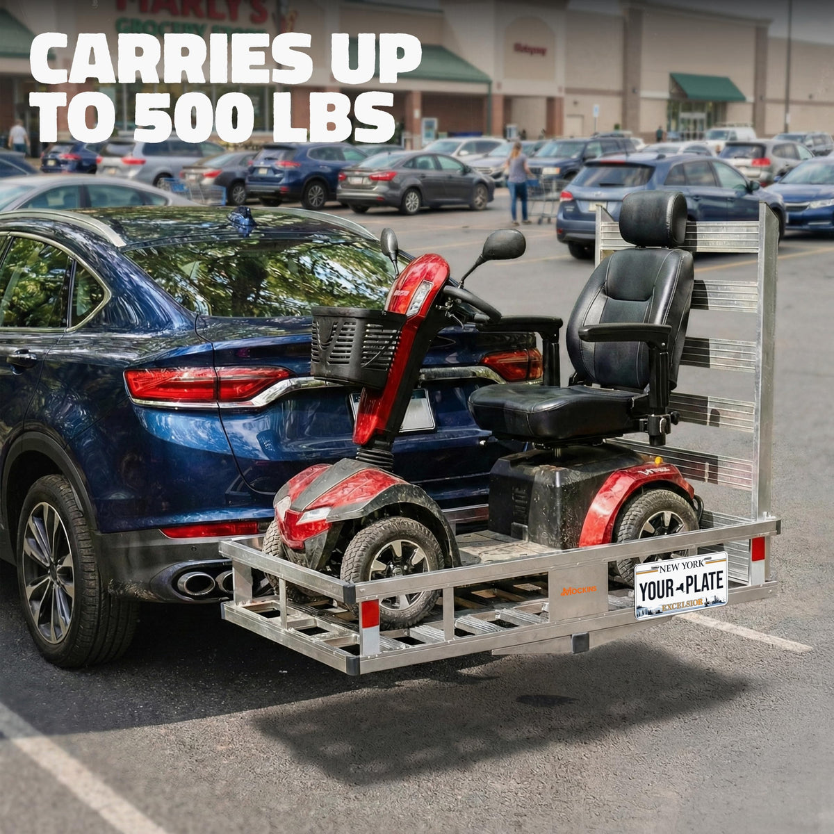 Aluminum Trailer Hitch Cargo Carrier with Ramp Y8433