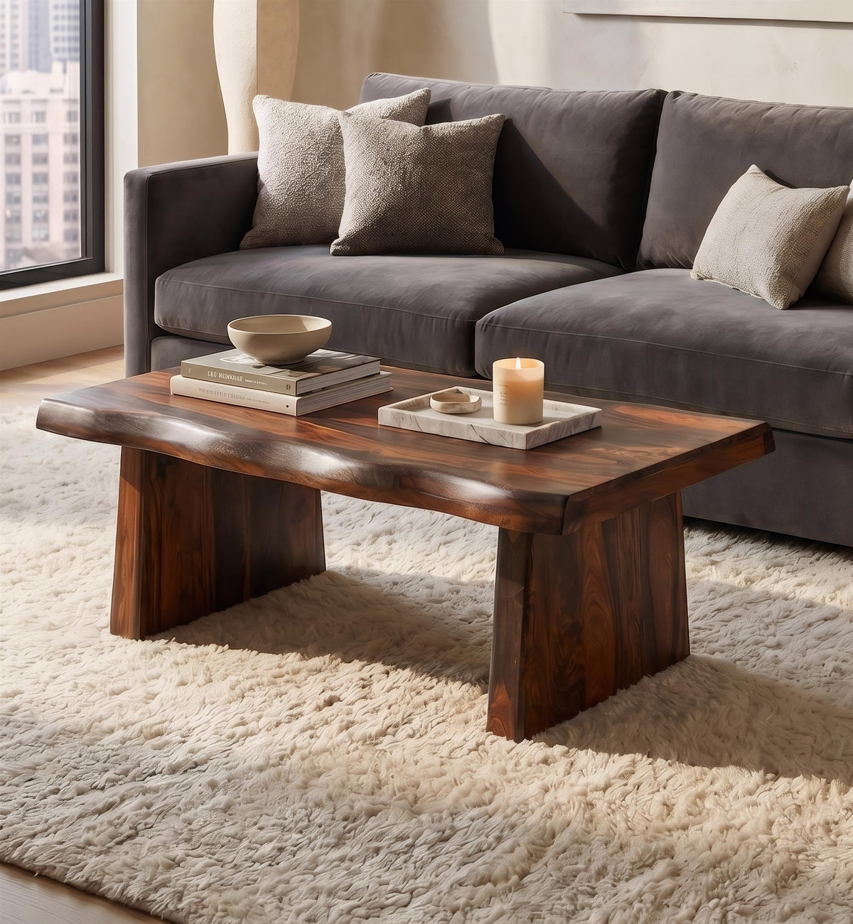 Live Edge Solid Wood Coffee Table S981340
