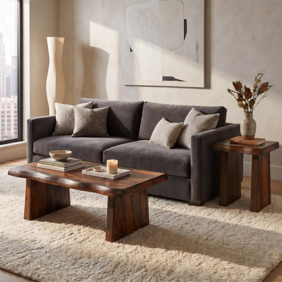Live Edge Solid Wood Coffee Table S981340