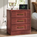Walnut Nightstand with Charger Station M174