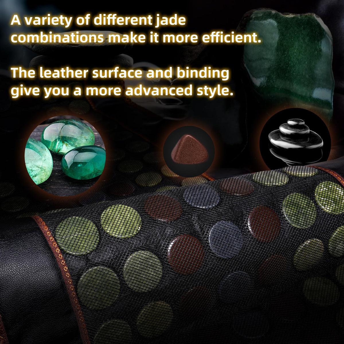Far Infrared Jade and Tourmaline Electric Heating Pad 72" X 24" S7661