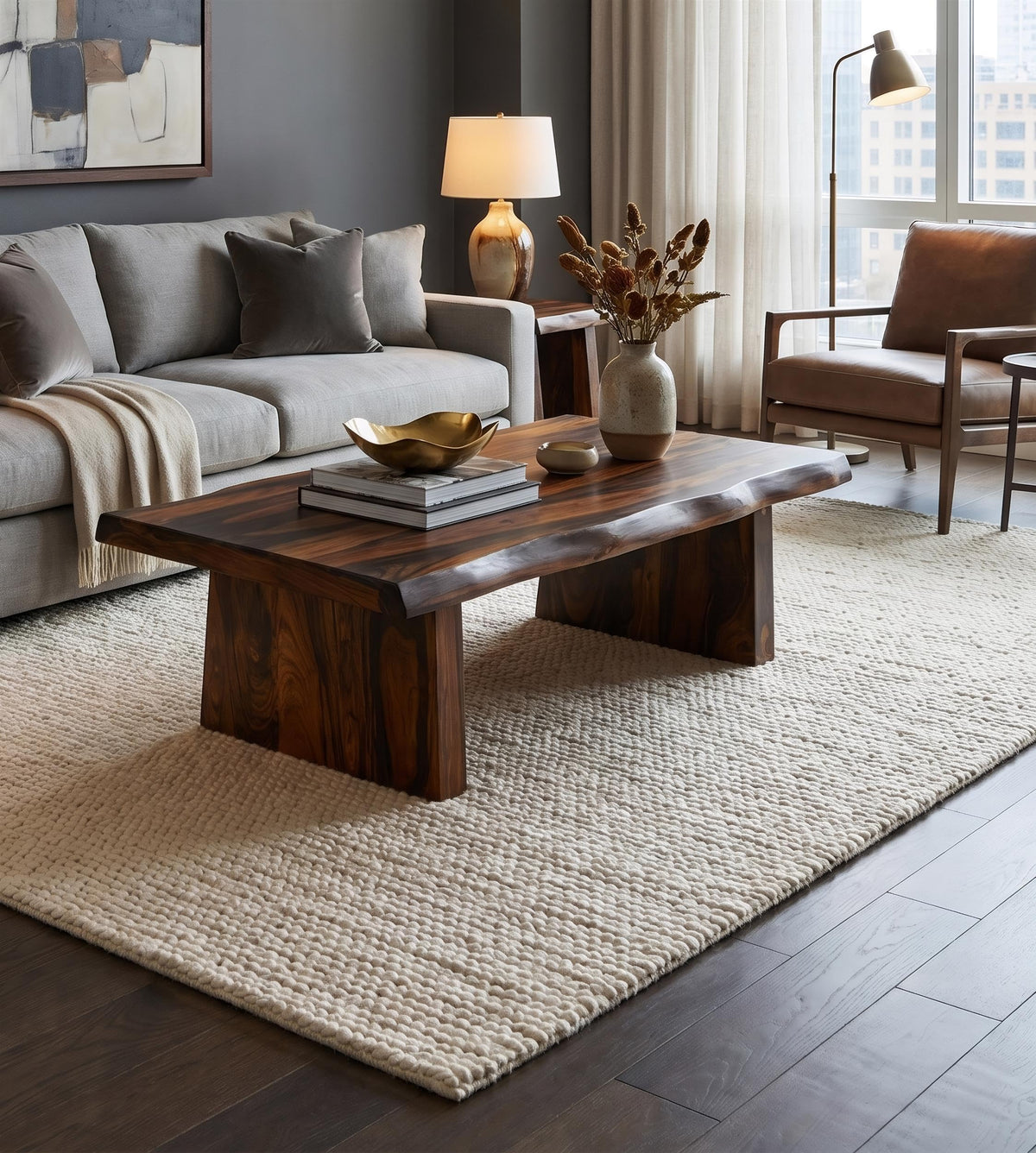 Live Edge Solid Wood Coffee Table S981340