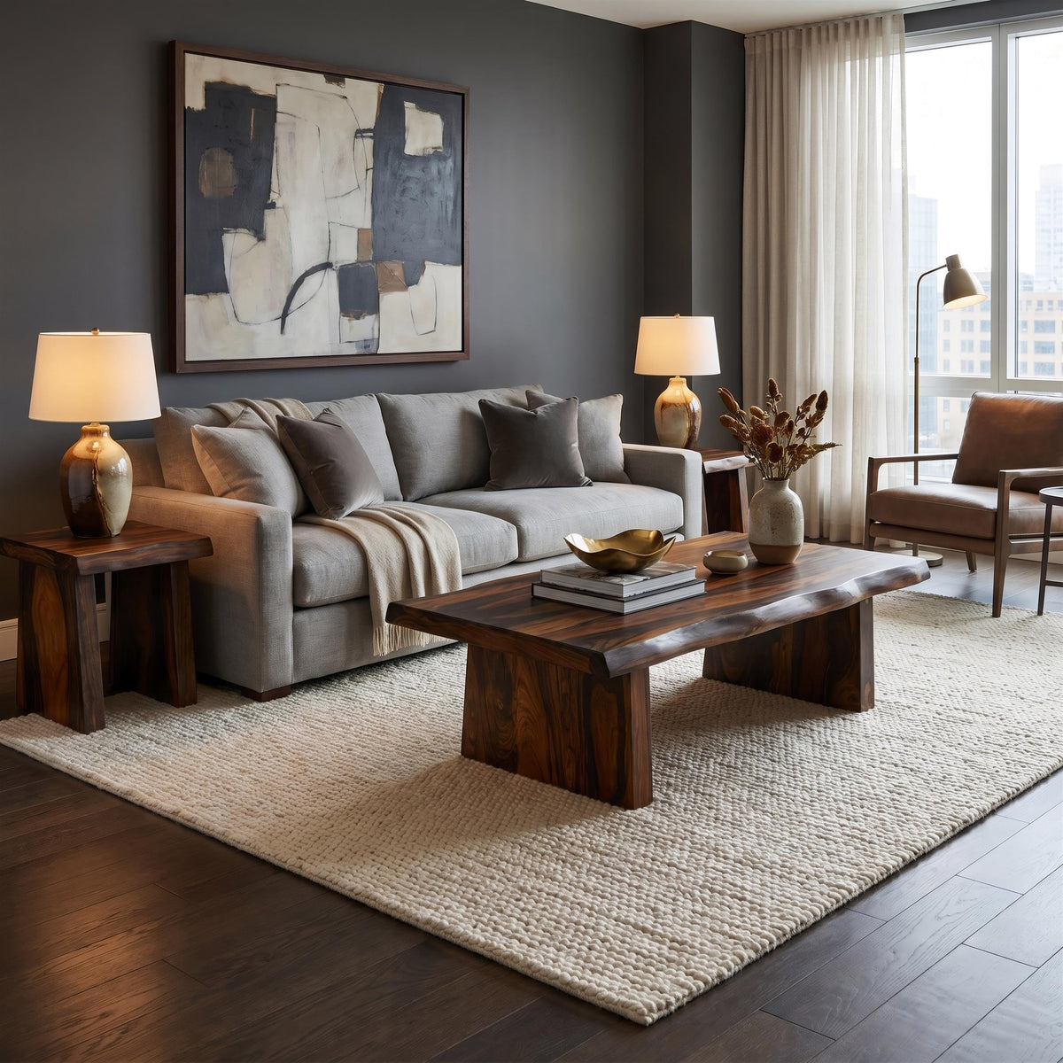 Live Edge Solid Wood Coffee Table S981340